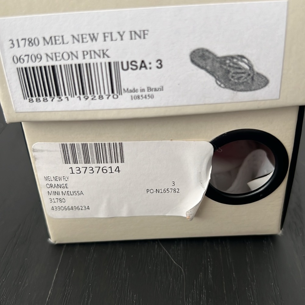 NWT Mini Melissa Harmonic flip flop new fly sandal size 3 - Picture 12 of 12